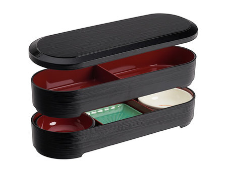 Bentobox Oval Hegime Black | Sushitotaal.nl | De Sushi webshop