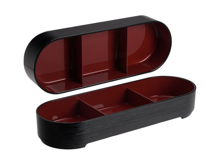 Bentobox Oval Hegime Black | Sushitotaal.nl | De Sushi webshop