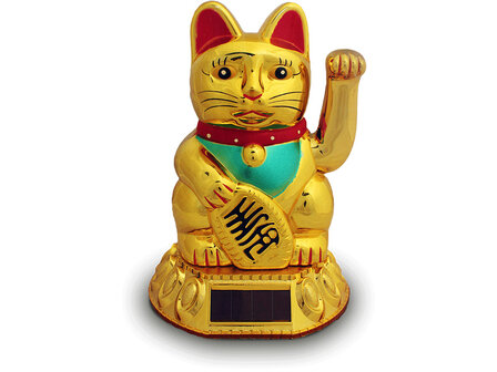 Maneki Neko 20cm goud | Sushitotaal.nl | De Sushi webshop