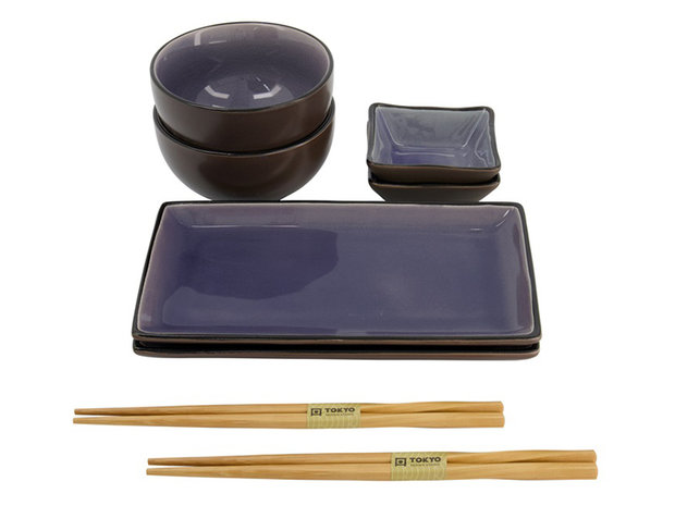 sushiset - glassy blue | Sushitotaal.nl | De Sushi webshop