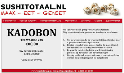 Kadobon van 15 euro