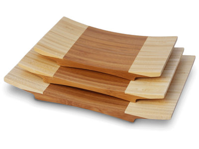 Serveerplank bamboe (Geta) 24x15 - 2 kleurig