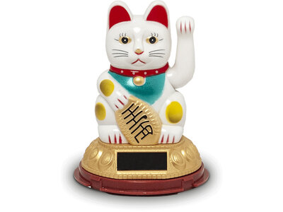 Maneki Neko - wit - 12cm