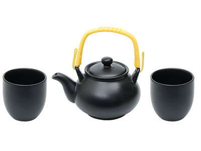 Japans theeservies Black Matte 3-delig